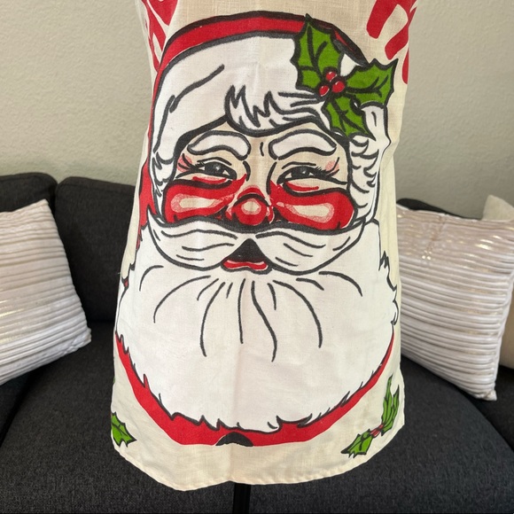 •Vintage Apron Tree Santa Ho Ho Ho Apron• - Picture 6 of 9